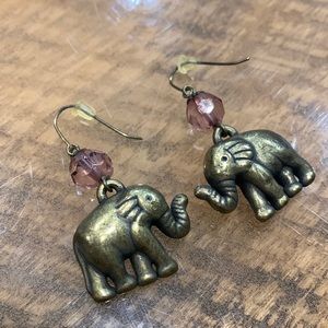 Vintage Elephant Boho Earrings